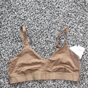 Auden Women's Unlined Triangle Tan Bralette Size L | NWT